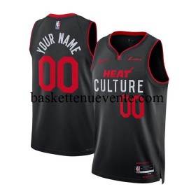 Maillot Basket Miami Heat Personnalisé Nike 2023-2024 City Edition Noir Swingman - Homme
